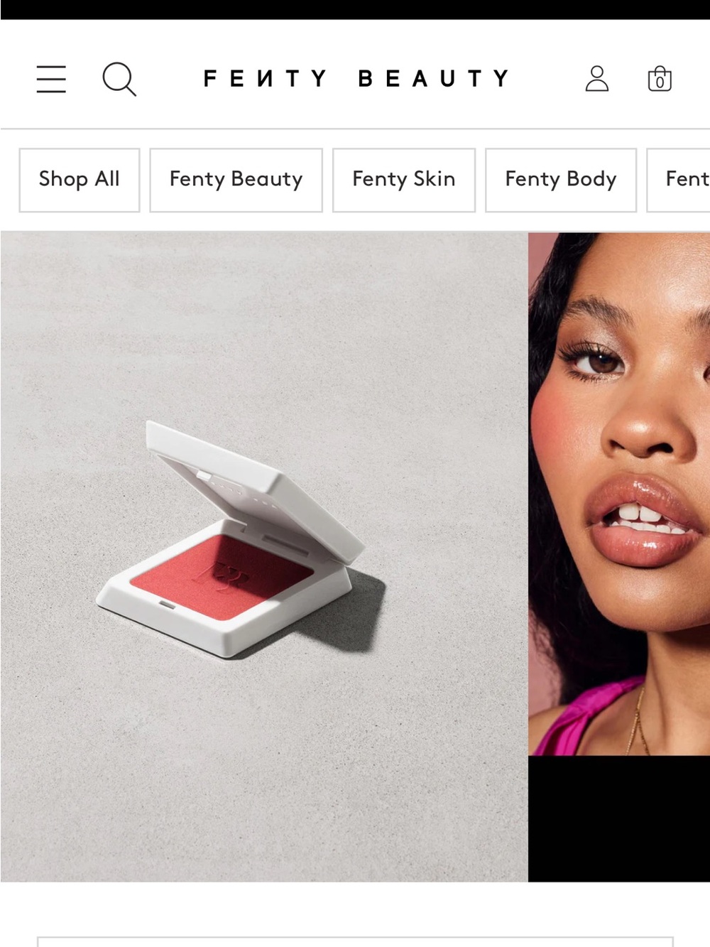 Fenty Beauty Cheeks Lolly Poppy Powder Blush — Coral Pink